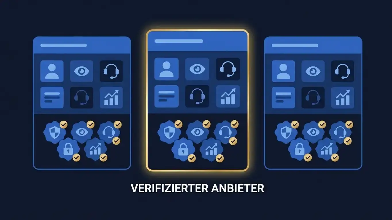 Vergleichende Darstellung mehrerer Anbieterprofile für Freispiele ohne Einzahlung