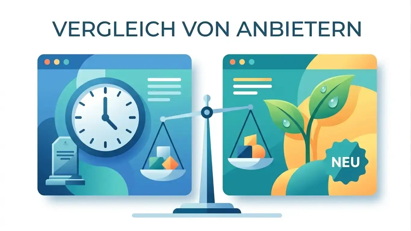 Anbietervergleich neuer und bewährter Casinos mit Bonus ohne Einzahlung mit Symbolen für Status, Lizenz und Bonusart