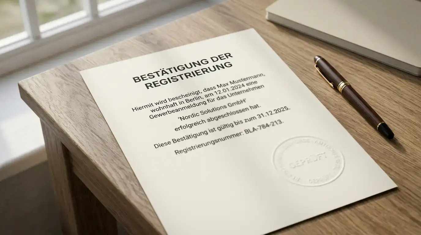 Amtliches Lizenzdokument mit Stempel als Symbol für die GGL-Regulierung