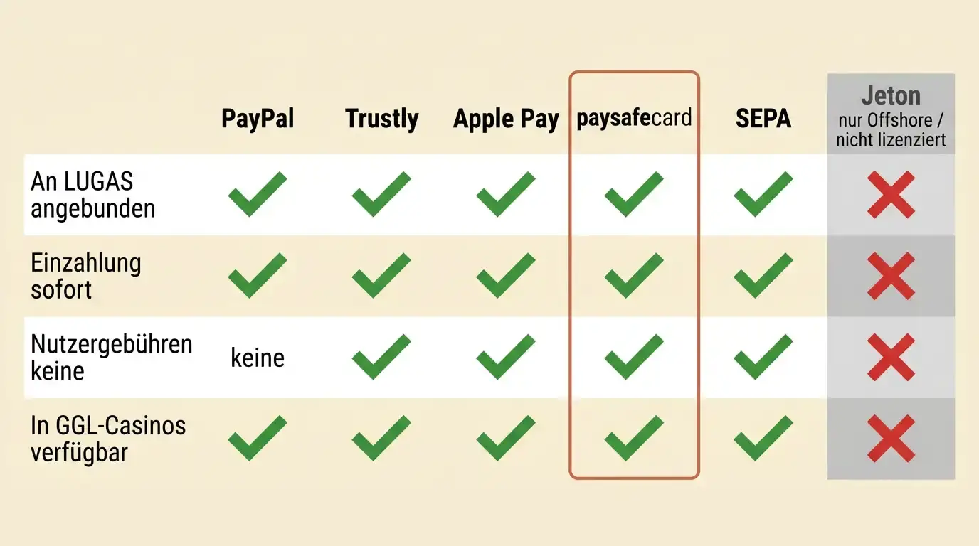 Legale wallet-artige Zahlungsmethoden in deutschen Casinos