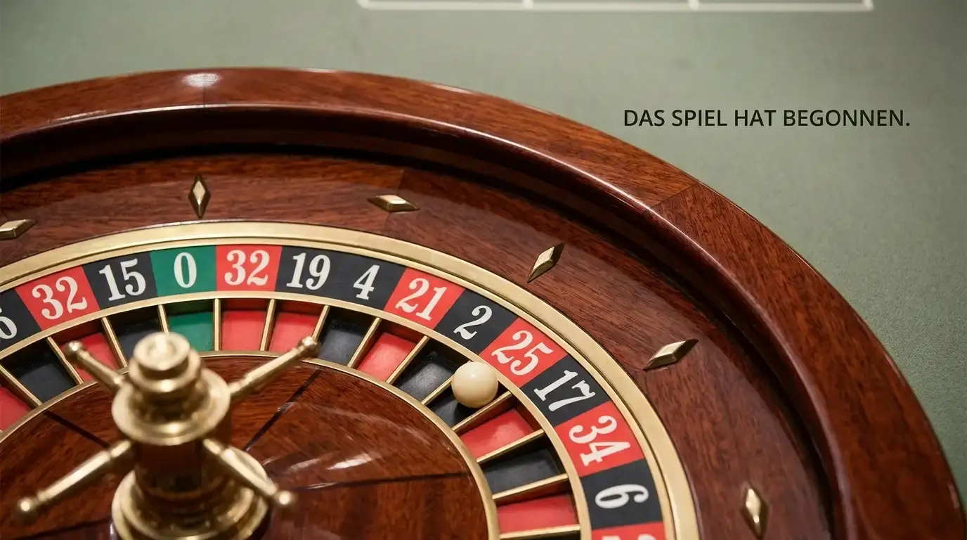 Europäisches Roulette-Rad mit Single Zero in Nahaufnahme