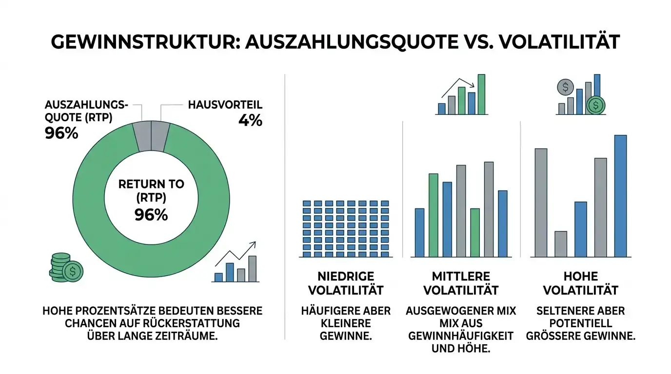 Vergleich von Auszahlungsquote und Volatilität als zentrale Kennzahlen bei Online-Slots