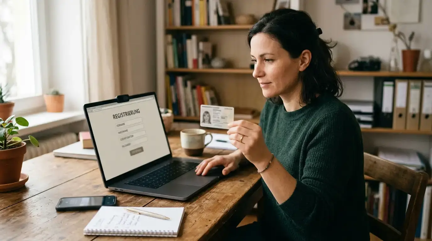 Ablauf zur Freischaltung eines Bonus ohne Einzahlung mit Registrierung, Bonuscode und Identitätsprüfung