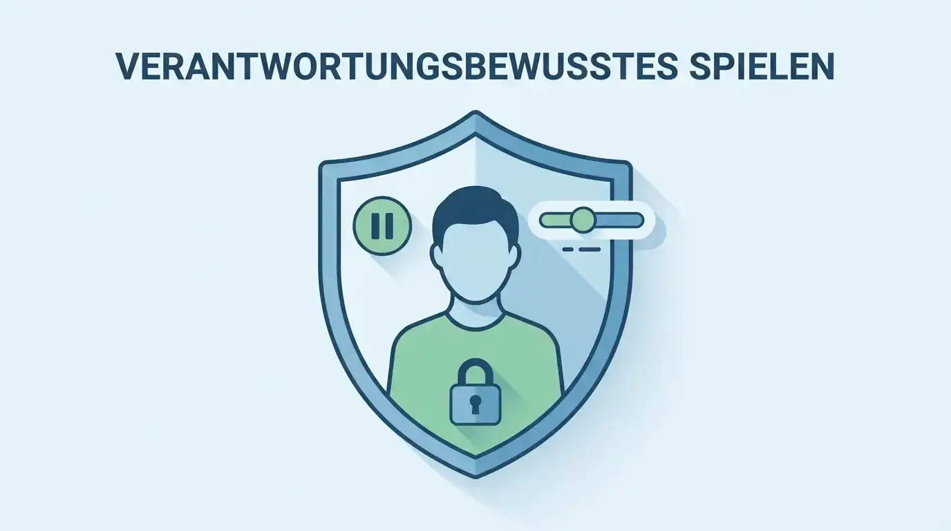 Symbole für verantwortungsvolles Spielen mit Einzahlungslimit, Pause und Selbstsperre über das System OASIS