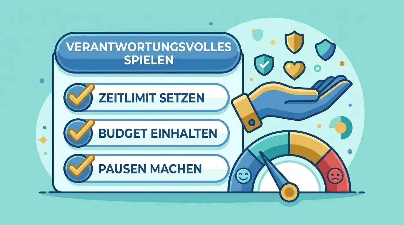 Symbolische Checkliste für den verantwortungsvollen Umgang mit Freispielen und Limits